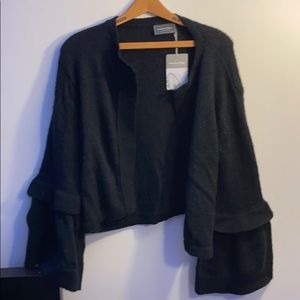 Wooden ships black sweater cardigan NEW